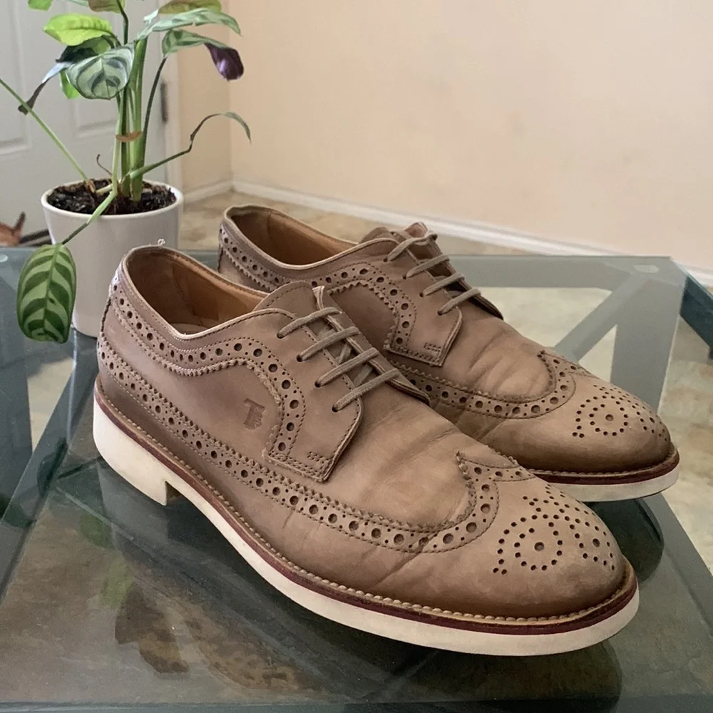 TOD’S Longwing Rubber Sole Brogues - Purposely Distressed